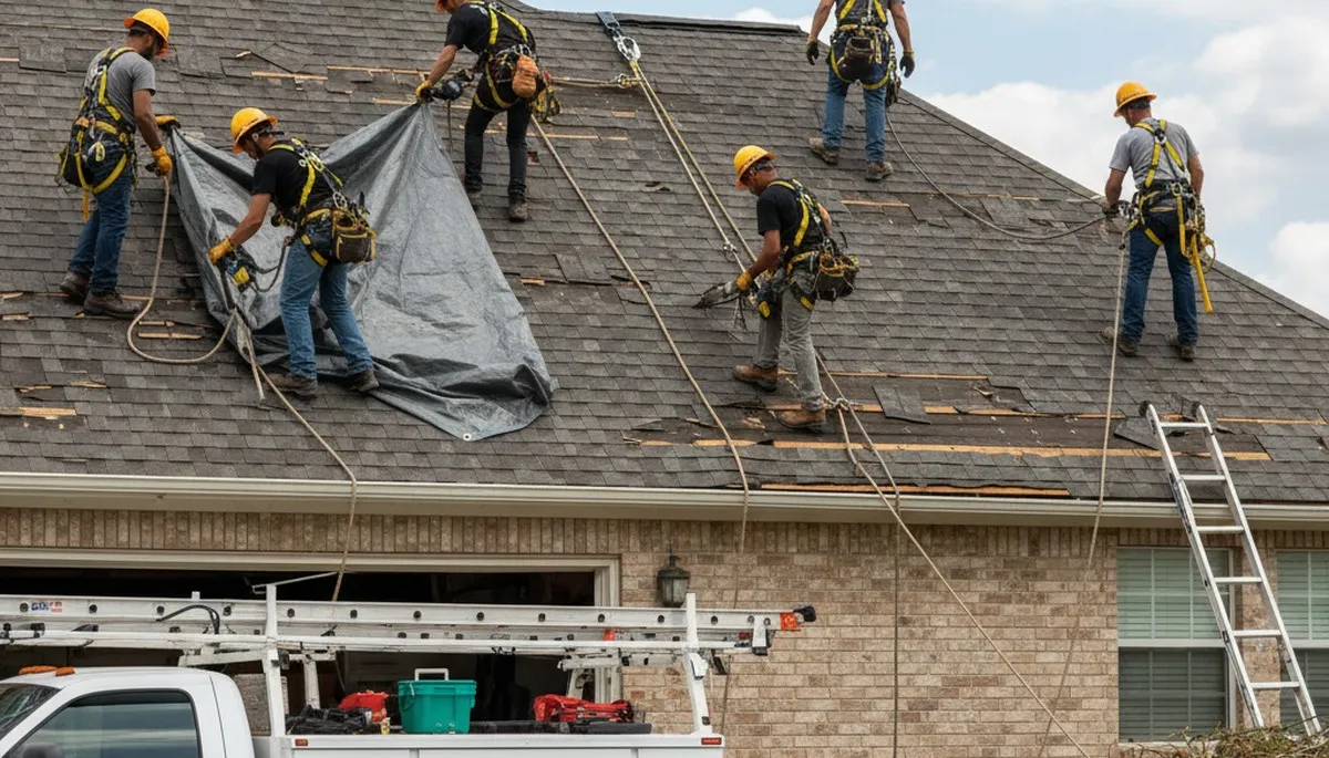 Storm damage tree service in Naperville, IL removing fallen limbs and uprooted trees