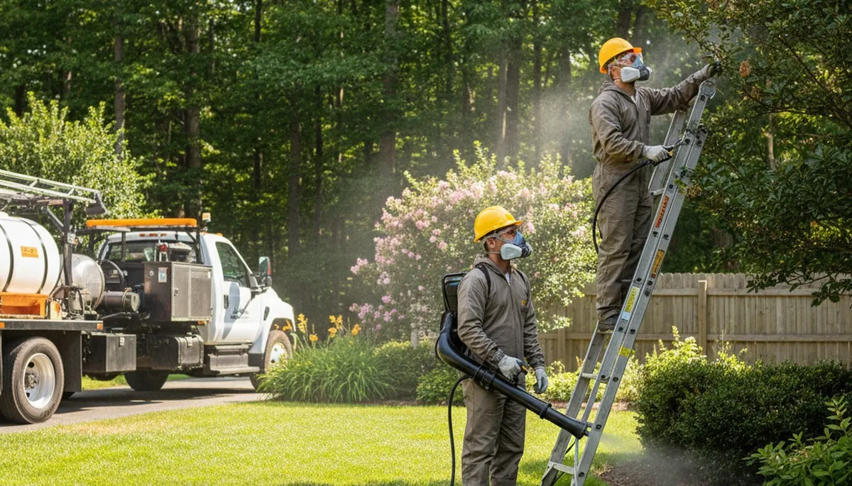 Tick control service in Naperville, IL protecting a residential yard from ticks