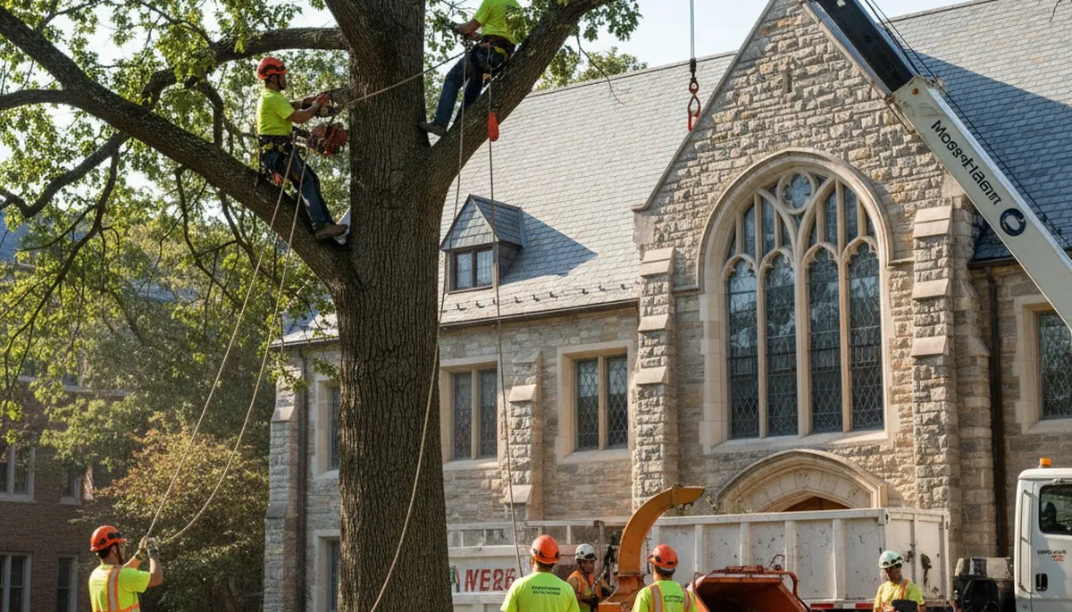 Tree service crew providing professional tree care in Naperville, IL