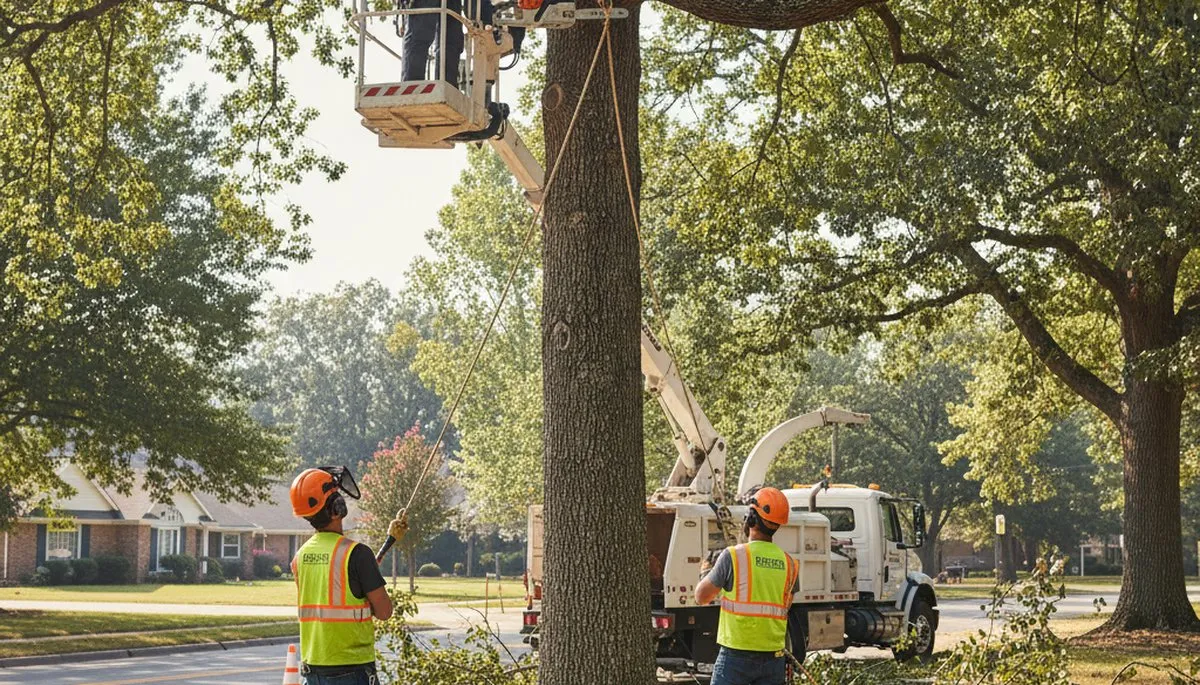 Naperville, IL arborists trimming a tree for safer, healthier growth